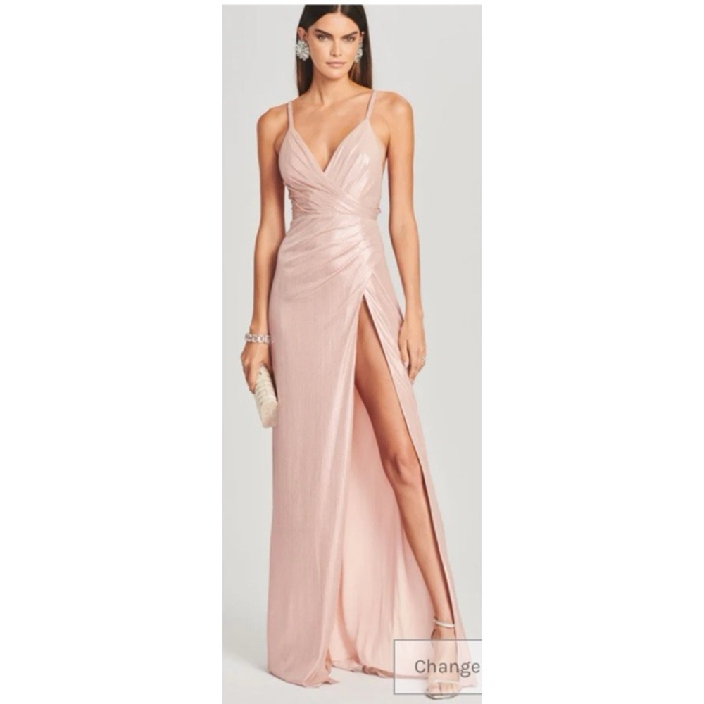 Retrofete Blush Maxi Dress with Slit